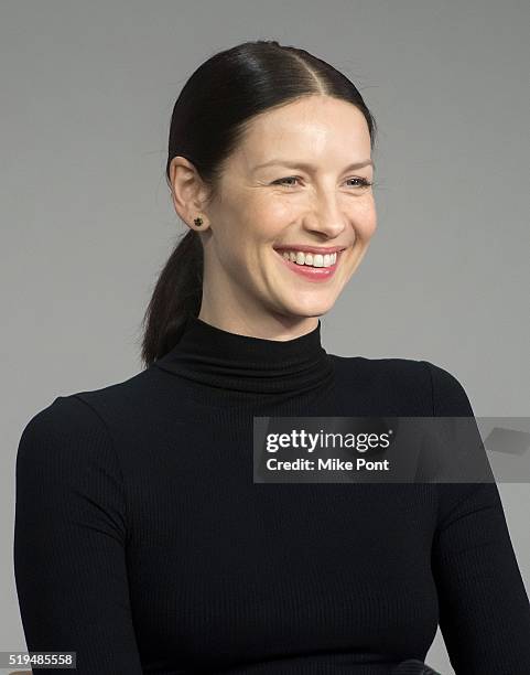 Actress Caitriona Balfe attends Apple Store Soho Presents Meet the Cast: "Outlander" at Apple Store Soho on April 6, 2016 in New York City.