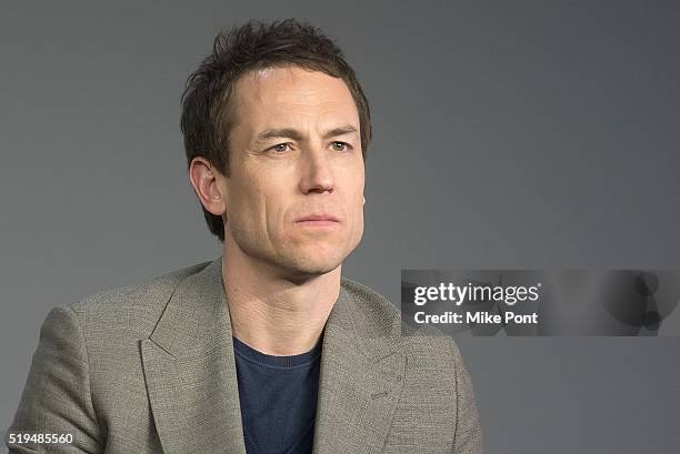 Actor Tobias Menzies attends Apple Store Soho Presents Meet the Cast: "Outlander" at Apple Store Soho on April 6, 2016 in New York City.