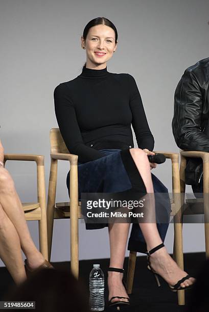 Actress Caitriona Balfe attends Apple Store Soho Presents Meet the Cast: "Outlander" at Apple Store Soho on April 6, 2016 in New York City.