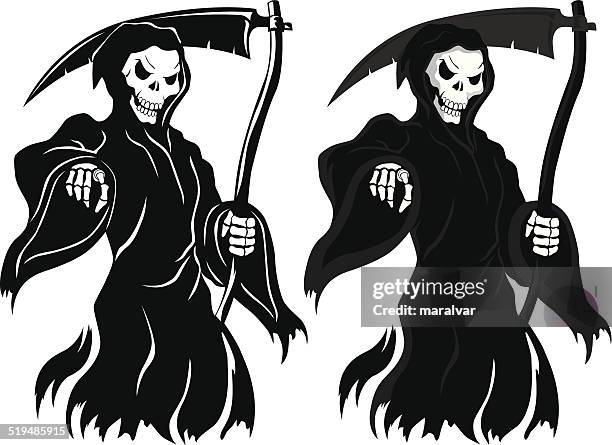 death grim reaper - grim reaper stock illustrations