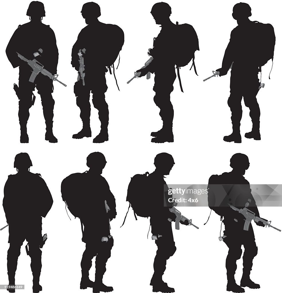 Différentes vues de soldat