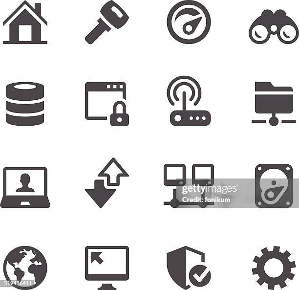 internet & network icons - computer memory stock illustrations