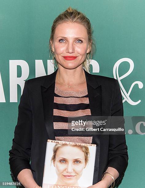 Actress Cameron Diaz attends her book signing for 'The Longevity Book: The Science of Aging, the Biology of Strength, and the Privilege of Time' at...