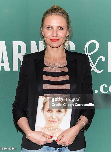 Actress Cameron Diaz attends her book signing for 'The Longevity Book: The Science of Aging, the Biology of Strength, and the Privilege of Time' at...