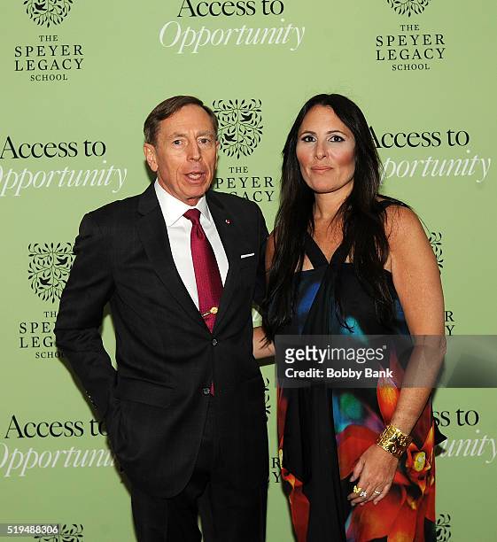 General David Petraeus and Dr. Kelly Posner Gerstenhaber attend the 2nd Annual Speyer Legacy School Access To Opportunity Initiative Benefit at...