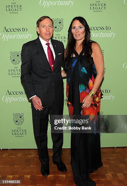 General David Petraeus and Dr. Kelly Posner Gerstenhaber attend the 2nd Annual Speyer Legacy School Access To Opportunity Initiative Benefit at...