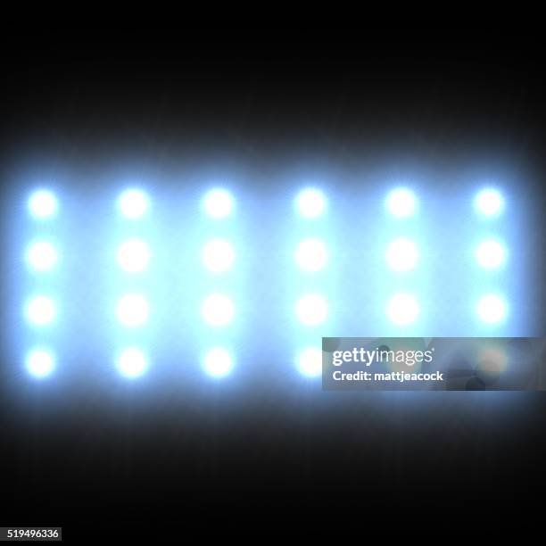 bright stadium floodlight - empty stadium stock illustrations