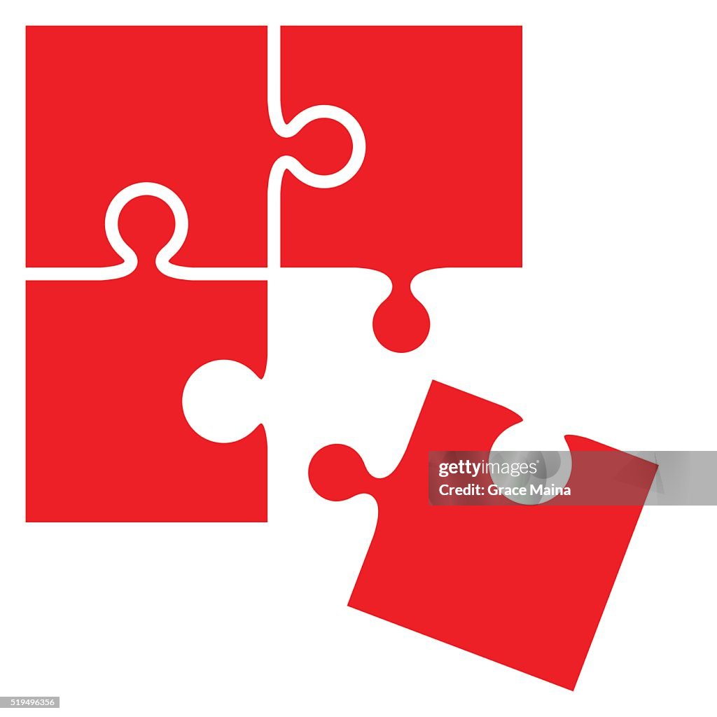 Jigsaw puzzle pieces - VECTOR