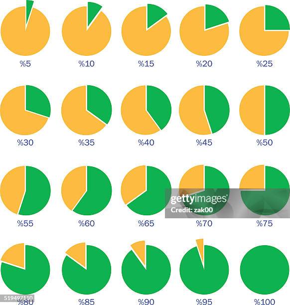 set of circle diagram, infographic design - dessert pie stock illustrations