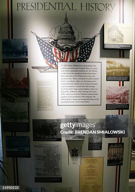 Segment of the Willard Hotel's historic gallery pictured 13 January, 2005 in Washington, DC, the Willard Hotel's release of the gallery coincides...