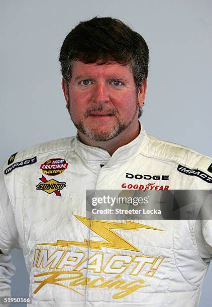 Randy LaJoie, driver of the, poses during Nascar Nextel Cup testing, on January 13, 2005 at Daytona International Speedway in Daytona, Florida.