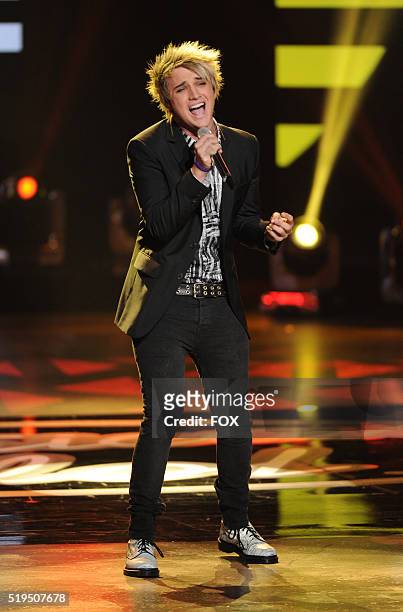 Contestant Dalton Rapattoni performs onstage at FOX's American Idol Season 15 on April 6, 2016 at the Dolby Theatre in Hollywood, California.