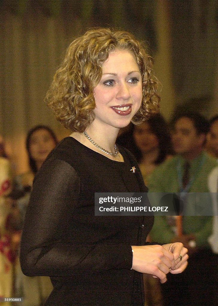 Daughter of US President Bill Clinton, Chelsea, ar