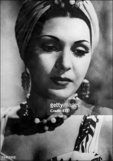 Files photo dated 11 November 1953 shows Egyptian Taheya Carioca, the Arab world's most famous belly dancer, during a festival in Bucharest. Carioca...