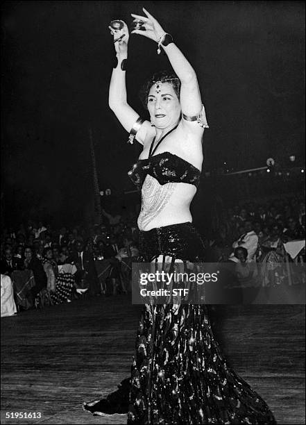 Files photo dated 11 November 1953 shows Egyptian Taheya Carioca, the Arab world's most famous belly dancer, during a festival in Bucharest. Carioca...