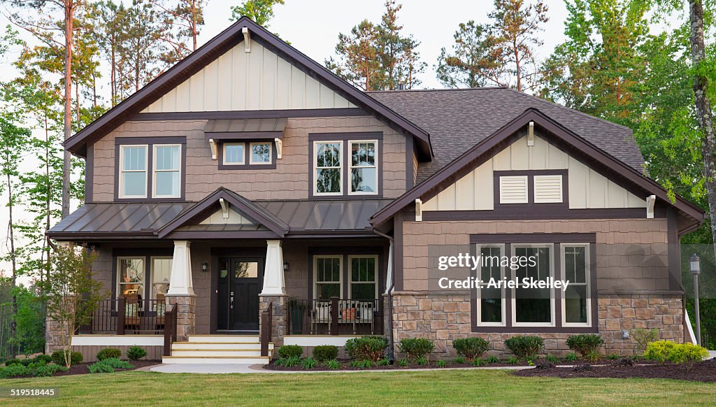 Front lawn of suburban house