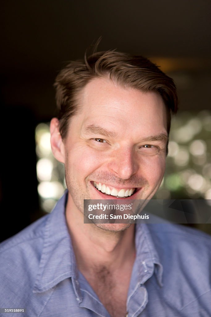 Caucasian man smiling