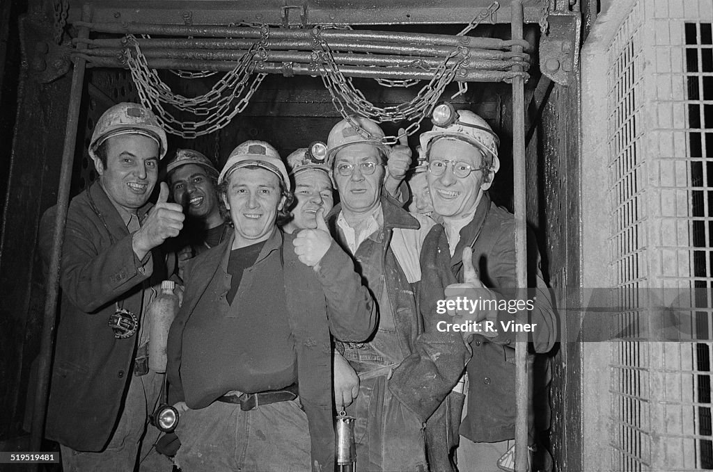Minhers Coal miners at Daw Mill Colliery near Nuneaton, Warwickshire, 10th ...