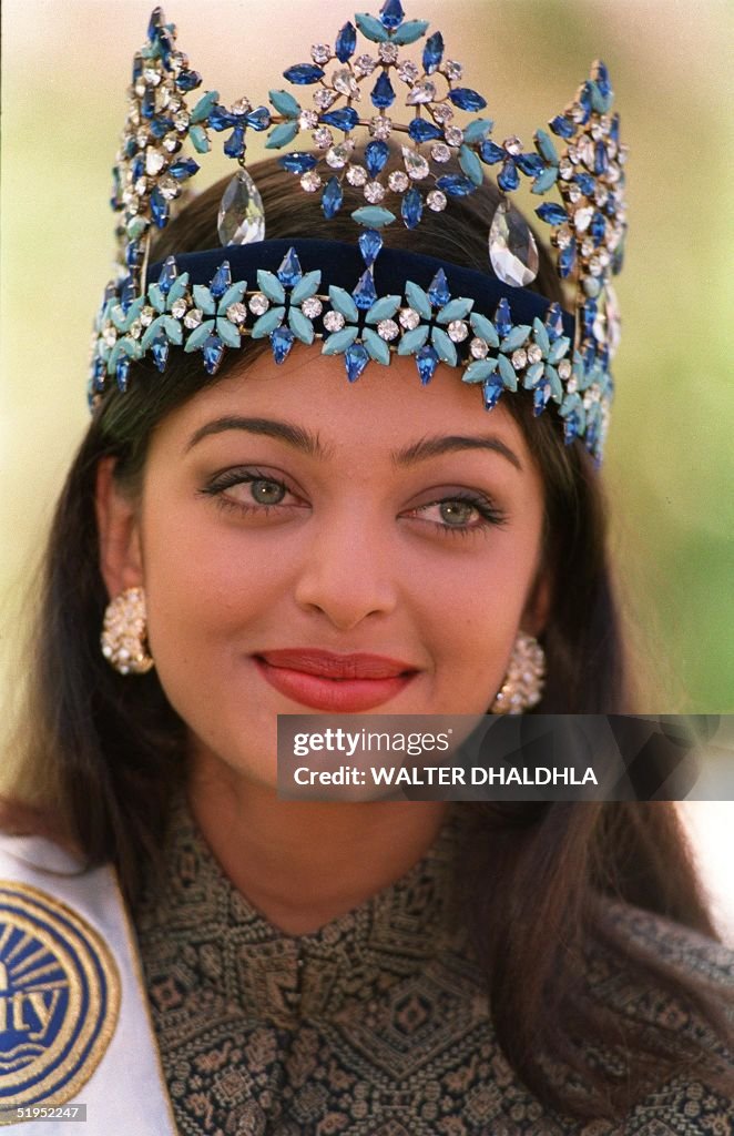 Miss World 1994 Aishwarya Rai of India poses for p