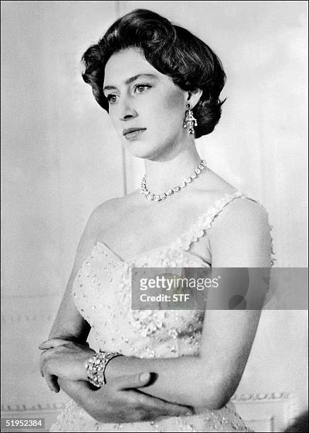 Picture dated 1956 of British Princess Margaret, Queen Elisabeth's sister, during her 26th birthday.