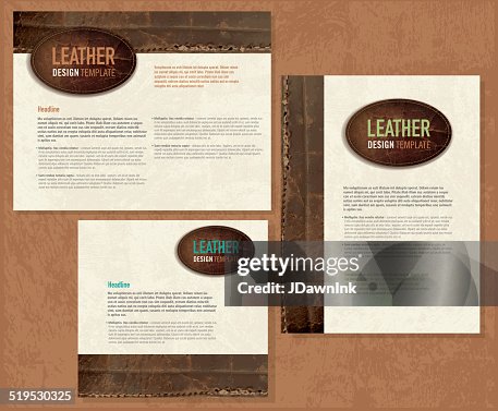 Leather design template layout set Leather design template layout set