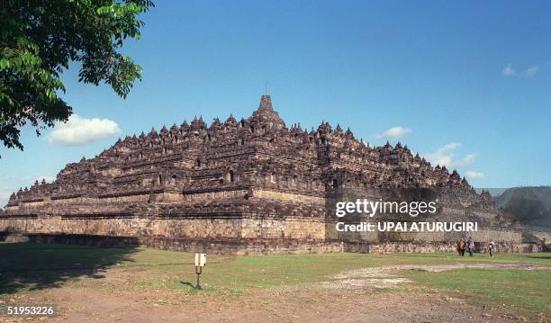 General view of the Borobudur temple in Yogyakarta, 12 December 1993.