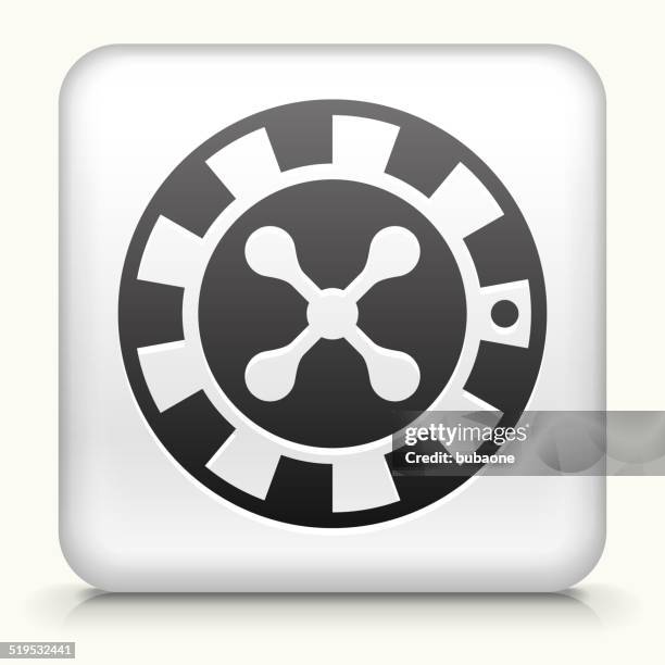 square button with casino chips - blackjack stock illustrations