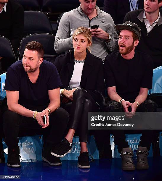 Devon Windsor attends the Charlotte Bobcats vs New York Knicks game at Madison Square Garden on April 6, 2016 in New York City.