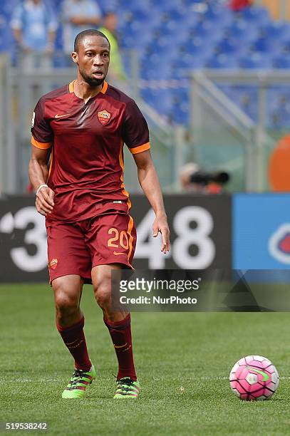 Seydou Keita during the Italian Serie A football match between S.S. Lazio and A.S. Roma at the Olympic Stadium in Rome, on april 03, 2016.