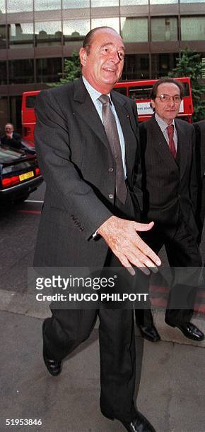 French President Jacques Chirac arrives at the Pacific Oriental restaurant in London for a private meal with Britain's Prime minister Tony Blair 15...