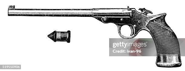 pistol - trigger warning stock illustrations