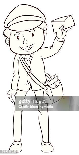 Simple Drawing Of A Postman High-Res Vector Graphic - Getty Images