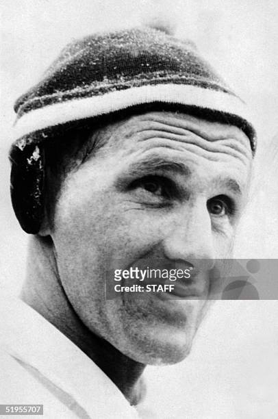 Portrait of Swedish cross country skier Sixten Jernberg taken 02 February 1956 in Cortina d'Ampezzo during the Winter Olympic Games. Jernberg won...