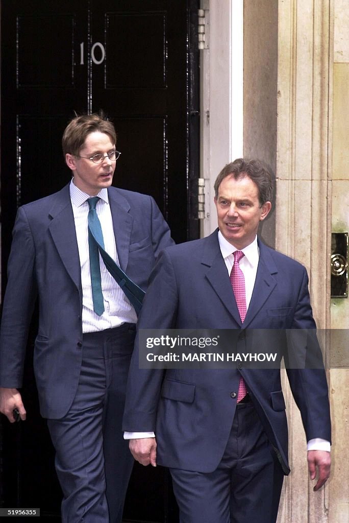 Prime Minister Tony Blair leaves No. 10 Downing Street with an... News