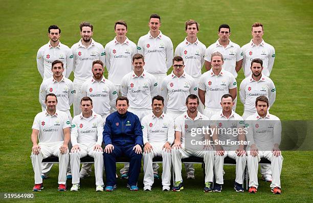 The 2016 Glamorgan Cricket squad pictured at the photo call at Swalec stadium on April 7, 2016 in Cardiff, Wales.