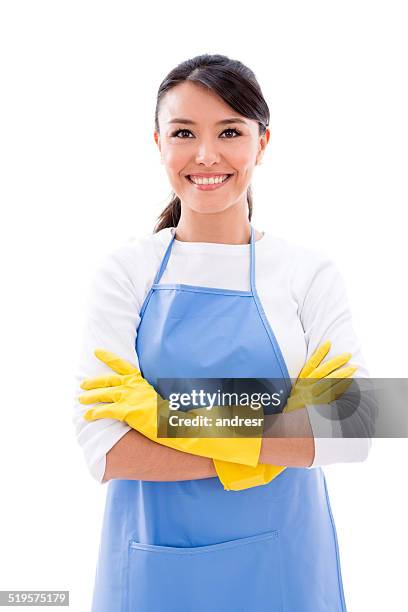 reinigung lady - eleganter handschuh stock-fotos und bilder