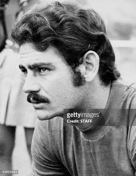 Portrait of Brazilian national soccer team forward Roberto Rivelino taken 29 May 1970 in Mexico City, two days before the opening of the World Cup....