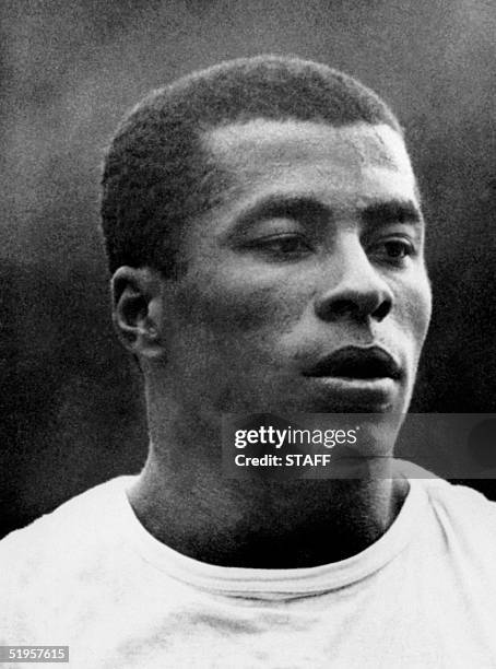 Portrait of Brazilian national soccer team forward Janrzinho taken 29 May 1970 in Mexico City, two days before the opening of the World Cup. AFP PHOTO