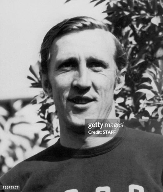 Portrait taken 26 May 1970 in Mexico City of defender Albert Shesternev, member of the national soccer team from the Soviet Union that will...