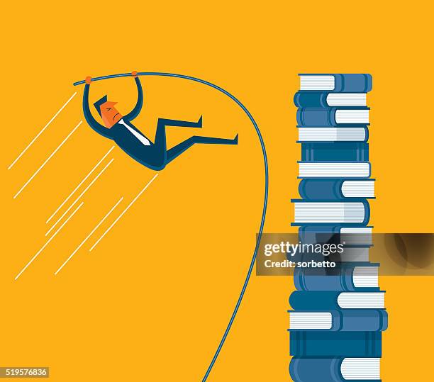 knowledge - pole vault stock illustrations
