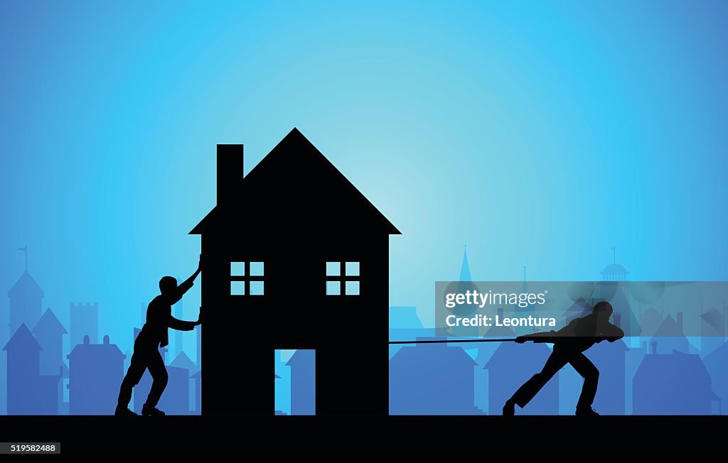 Moving House Rope Moving House High-Res Vector Graphic - Getty Images