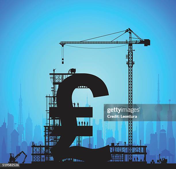 making pounds - brexit stock illustrations
