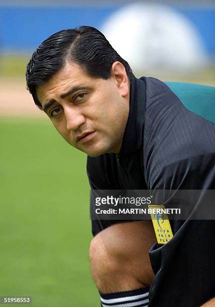 Recent portrait of Ecuadorian soccer referee Bayron Moreno, one of the 36 referees who will officiate during the 2002 FIFA World Cup Korea/Japan...