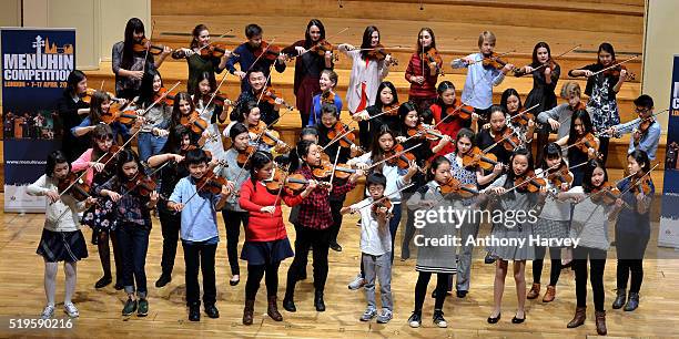 Young violin prodigies compete in the Menuhin competition at Royal Academy of Music on April 7, 2016 in London, England.