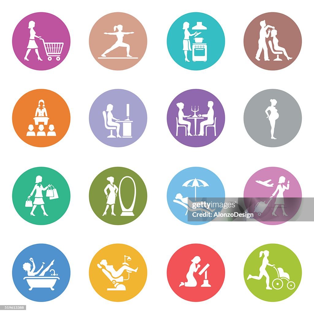 Woman Life Icons