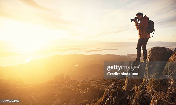 capturing a beautiful view - photographer mountain stock pictures, royalty-free photos & images