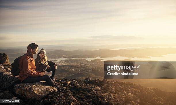 getting away from it all - map tasmania stock pictures, royalty-free photos & images