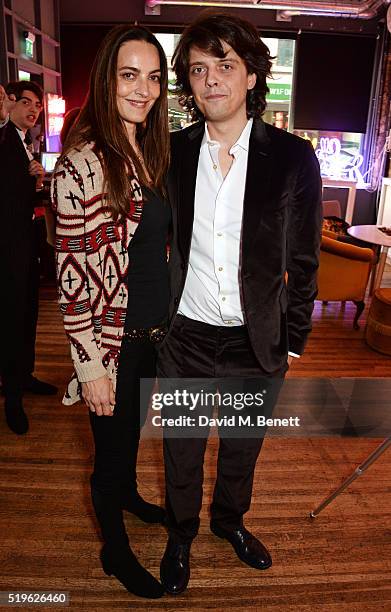 Catherine Bailey and Fenton Bailey attend a private view of "Fentoscope: Camera Shy" presented by Fenton Bailey and supported by Crystal Head Vodka...