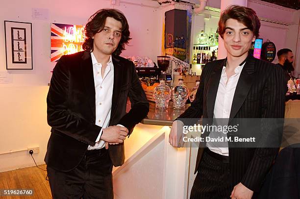 Fenton Bailey and Sascha Bailey attend a private view of "Fentoscope: Camera Shy" presented by Fenton Bailey and supported by Crystal Head Vodka at...