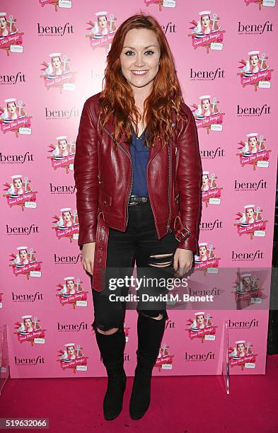 Arielle Free attends the launch of 'Good Ship Benefit', a beauty and entertainment destination opening on the River Thames and run by Benefit...